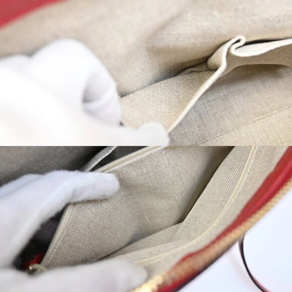 GUCCI GG Interlocking Charm 2Way Shoulder Hand Bag Leather Red GHW 97KB275 - Picture 13 of 14